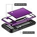 Vofolen Case for Galaxy S8 Case Wallet Credit Card Holder ID Slot Sliding Hidden Pocket Dual Layer Protective Cover Hard Bumper Shell Rugged Hybrid Protector Armor Case for Samsung Galaxy S8 Purple