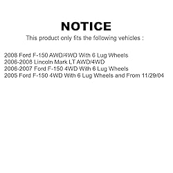 Front Wheel Bearing And Hub Assembly Pair For Ford