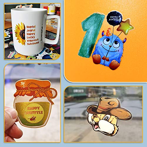 150pcs Clear Stickers Pack, 50 Transparent Stickers for Laptop + 100pcs Mini Stickers, Cute Small Stickers for Water Bottles, Reflective Trendy Decals for Scrapbook, Tenns, Adults