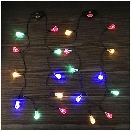 YIISUN Christmas LED Light Up Bulb Necklaces(Pack of 2)