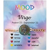 GLMOCM Zodiac Signs Spirit Bracelet Zodiac Bracelet for Women Adjustable 12 Constellation Bracelet Cuban Link Chain Bracelets Birthday Jewelry Gift for Women