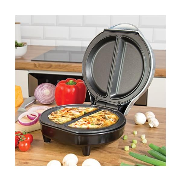 Dual Omelette Maker Electric - Easy Clean Non-Stick Cooking Plate - Makes Healthy Omelettes, Scrambled & Fried Eggs…