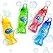 Prextex 12-Pack 8 Oz Bubble Solution with Wand, Bubble Gun Refill, Kids Outdoor Toys for Pool, Birthday, Wedding, Bubble Party Favors