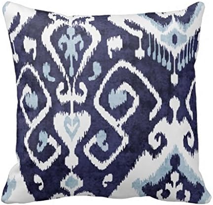 Modern Chic Decorative Blue And White Ikat 18*18 pillow Case