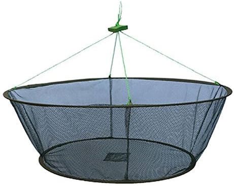 Portable Folded Fishing Net Fish Shrimp Minnow Crayfish Crab Baits Cast Mesh Trap Automatic, Easy Use Hexagon 6 Hole Cage Crab Fish Minnow Crawdad Shrimp