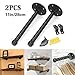 KINGSO 2PCS 11'' Industrial Black Iron Pipe Shelf Bracket, Steampunk Decor Floating Shelves Hardware, Retro Wall Mounted Shelving Bracket, with Screws.