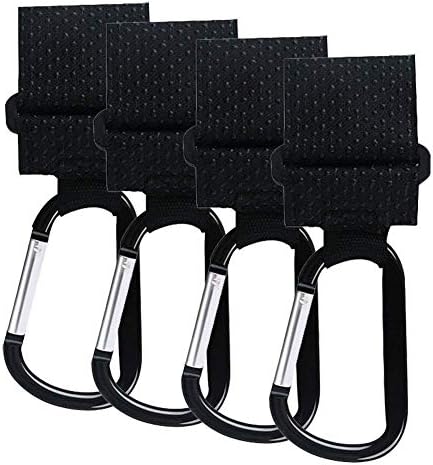 Stroller Hook - 4 Pack of Multi Purpose Hooks - Hanger for Baby Diaper Bags, Groceries, Clothing, Purse