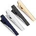 selizo 4Pcs Tie Clip Neck Tie Bar Pins for Men (Silver, Gold, Black, Blue) … (Tie Clips)