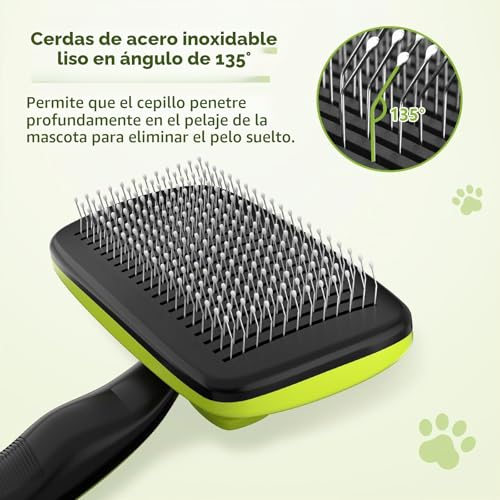 Pecute Brush Dogs and Cats Comb for Pets Remove and Remove Dead Hair Carda with Flexible Stainless Steel Picks for Detangling and Combing Pets, Reduces 95% Comfortable Loose Hair