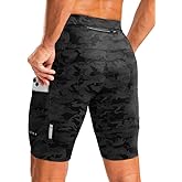 Bikewa Men's Bike Shorts 4D Padded Cycling Shorts for Men Road Riding Biking Bicycle Zipper Pockets