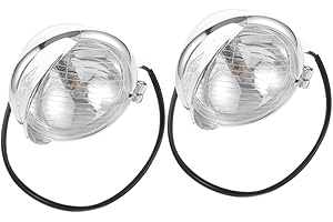 GRIRIW Motorcycle LED Fog Light 2pcs Front Fog Lamp Motorbike Foglight Universal Vintage Style Auxiliary