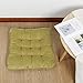 EGOBUY Meditation Floor Pillow, Square Large Pillows Seating for Adults, Green Tufted Corduroy Cushions for Outdoor Tatami Fireplace Living Room, Memory Foam Filing, Green, Cushion 22 x 22 Inch