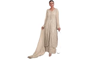 BHURIYA Women's Salwar Kameez Straight Suit Traditional Indian Pakistani Ready To Wear Dress