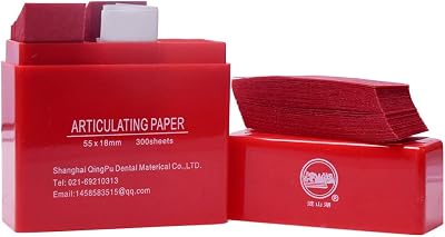 ANNWAH 300Pcs Dental Articulating Paper 100μm Thickness Red ICP Contact Points