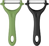 AUAUY 2Pcs Potato Peeler Y-Shaped Swivel Non-Slip Ergonomic Handle Stainless view 1