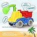 KKONES Beach Toy Truck with Bag, Suitable for Toddler Over Fun Sand Toys Set for Girls and Boys Kids Outdoor Toys