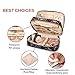 Travel Jewelry Organizer Case,Storage Bag Holder for Earrings,Necklace,Rings,Watch - Girl Portable Jewelry Case Black-flower