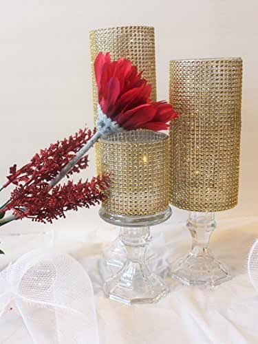 Amazon.com: Trend It Up Set of 3 Tall Gold Rhinestone ...