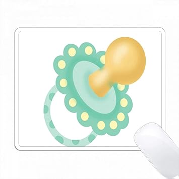 Amazon かわいい黄色 青 青緑色のおしゃぶりイラスト Pc Mouse Pad パソコン マウスパッド Varezane マウスパッド 通販