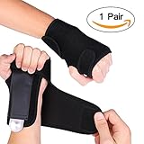 Wrist Brace[1 Pair] XIXOV Wrist Splint Support Training Protector Wrist Wraps for Wrist Pain, Sprain, Carpal Tunnel, Gym Fitness Bands, Black