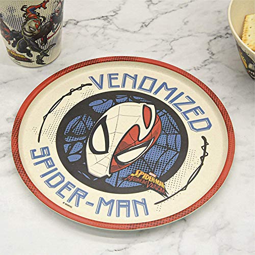 Zak Designs Marvel SpiderMan Dinnerware Set for Kids Includes 8" Plate