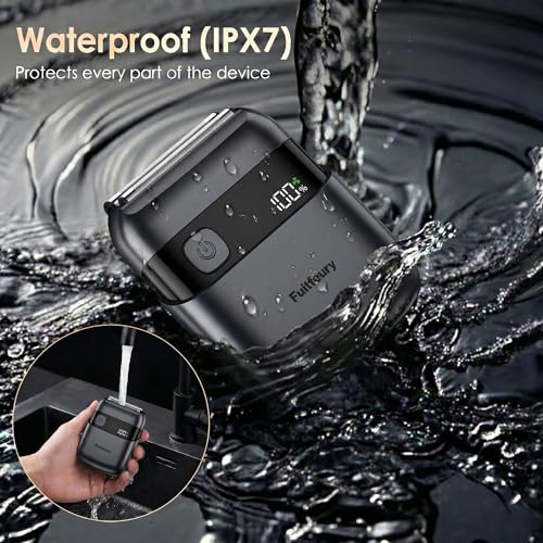 Electric Shaver for Men, 10000 RPM Foil Shaver for Close & Smooth Daily Shaving, Wet & Dry Electric Razor with 90 Min Runtime, USB-C Fast Charge, IPX7 Waterproof for Travel & Shower, Gifts for Father