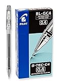 Pilot G-Tec-C Ultra Fine Black 0.4mm Rollerball Pen Dozen