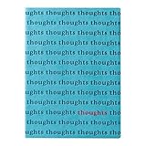 Eccolo Essential Collection Fau by Leather Journal Thoughts All Over Print Light Blue Lined, 5 by 7-Inch