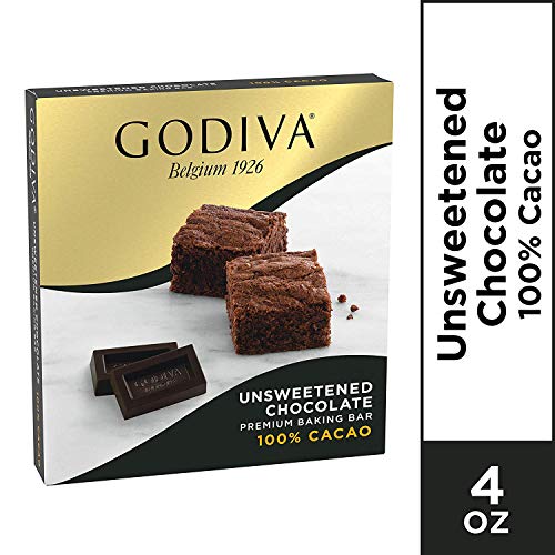 Godiva Unsweetened Chocolate Premium Baking bar, 4 oz