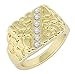 NewAgeBling Icy Nugget 14k Gold Tone AAA Cz Hip Hop Pinky Ring Size 5-13