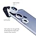 Apexel 3 in 1 Clip-on 180°Full Screen Fisheye +0.67x Wide Angle + 10x Macro Lens for iPhone 6/ 6Plus, iPhone 5/5S/5C/4 Samsung HTC Sony LG (No Dark Circle by the Fisheye Lens) Silver
