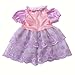 Highmall 16 Inches High Simulation Baby Doll's Clothes Pink and Purple Lace Dress