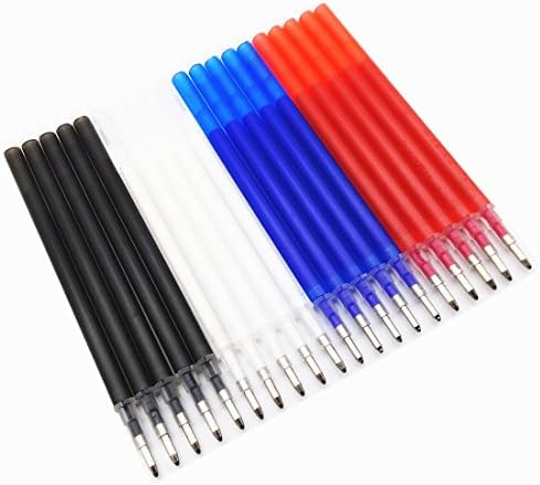 20 Pieces Heating Automatic Fading Pen Cloth Leather Clothing High Temperature Erasable Pen Decoloring Color Pen Refills Industrial Crafts Drawing Tools
