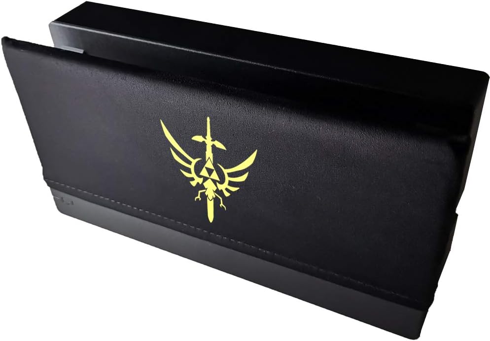 Jamont Switch Dock Sleeve Compatible with Nintendo Switch Dock Set, Switch Dock Socks Covers Switch HDMI Dock Station Skin, Switch Dock Cover Gift Anti Scratch Dust, Black / Golden