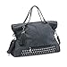 Mn&Sue Punk Motorcycle Style Rivet Studded PU Leather Women Handbags Ladies Top Handle Satchel Large Tote Bag Crossbody Bags