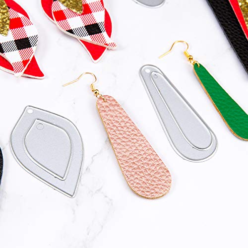 15 PCS Earring Cutting Dies Teardrop Leaf Die Cuts for Making Leather Earrings DIY Crafts - Thumbnail 4