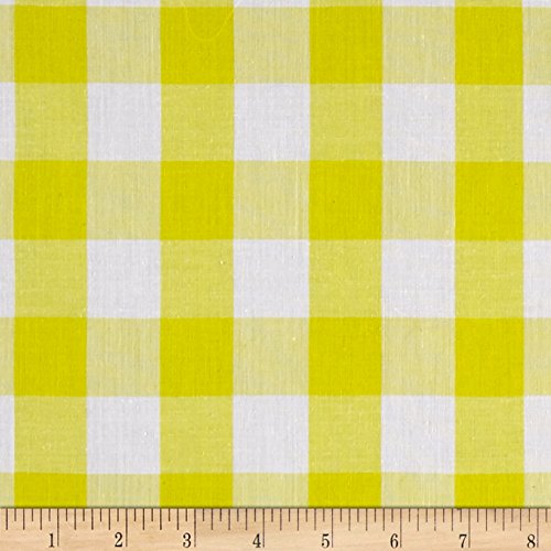 Richland Textiles Richcheck 60in Gingham Check 1in Yellow Fabric by The Yard