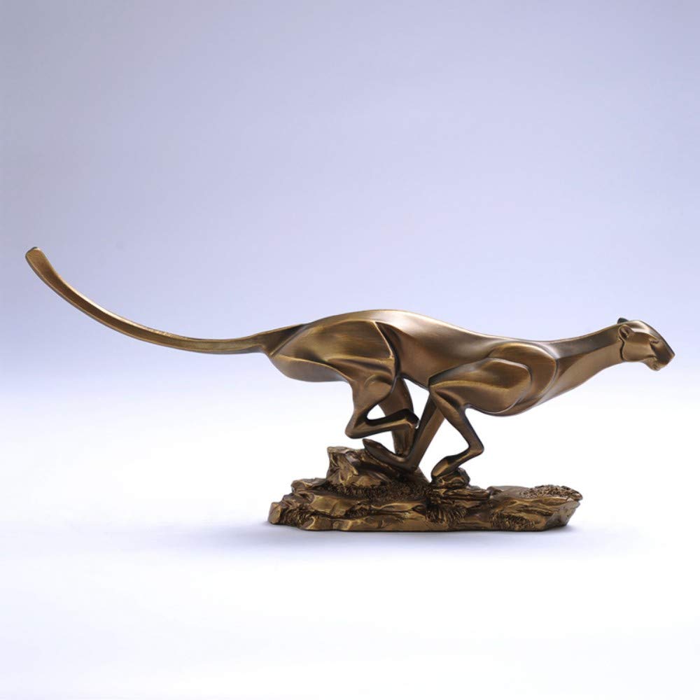 decorative bronce Leopard Statue Ornament Handicraft Accessories