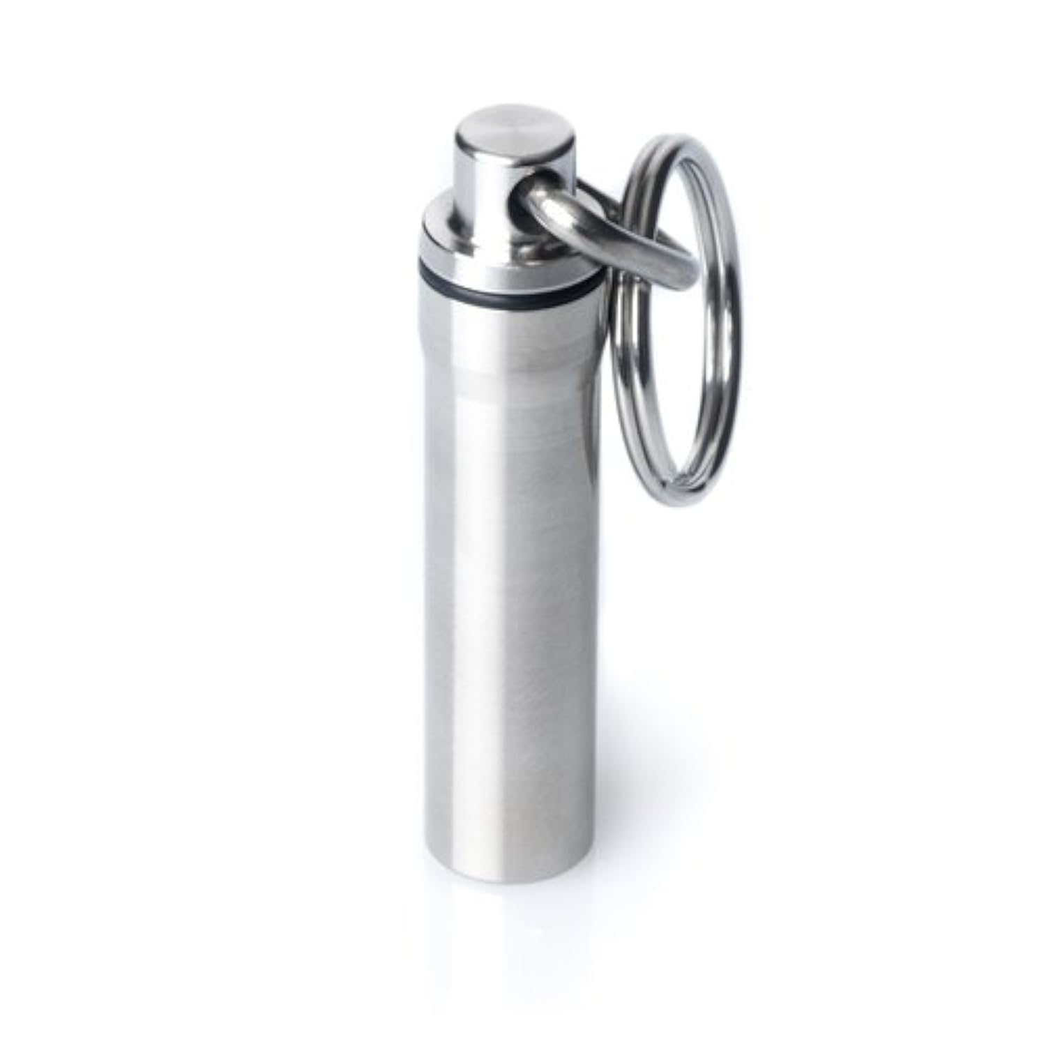 GUS Made Pill Fob Stainless Steel Keychain Pill Holder, AAA Battery Holder