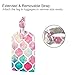 FINTIE 2 Pack Luggage Tags, Leather Name ID Labels with Privacy Cover for Travel Bag Suitcase, Theme - Moroccan Love