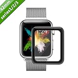 Apple Watch Screen Protector, Amoner 42mm iWatch Tempered Glass Screen Protector [Full Coverage] [Scratch-Proof] [Bubble-Free] Screen Film for 42mm iWatch Series 1/2/3, Black