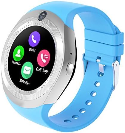 HOK Bluetooth Smart Watch Round Smartwatch with Camera SIM Card Pedometer Analysis Sleep Monitoring Slot Compatible with Samsung LG HTC Google Xiaomi Android Smart Phones for Women Men Kids