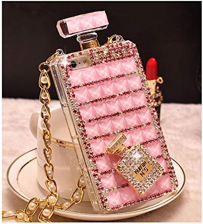 iNenk Samsung Galaxy S9 Plus Case, Deluxe 3D Handmade Glitter Diamond Bling Crystal Rhinestone Love Flower Lips Perfume Bottle Mobile Shell Back Cover - Pattern 14