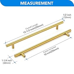HOME EDIT Brushed Brass Cabinet Handles 10 Inch