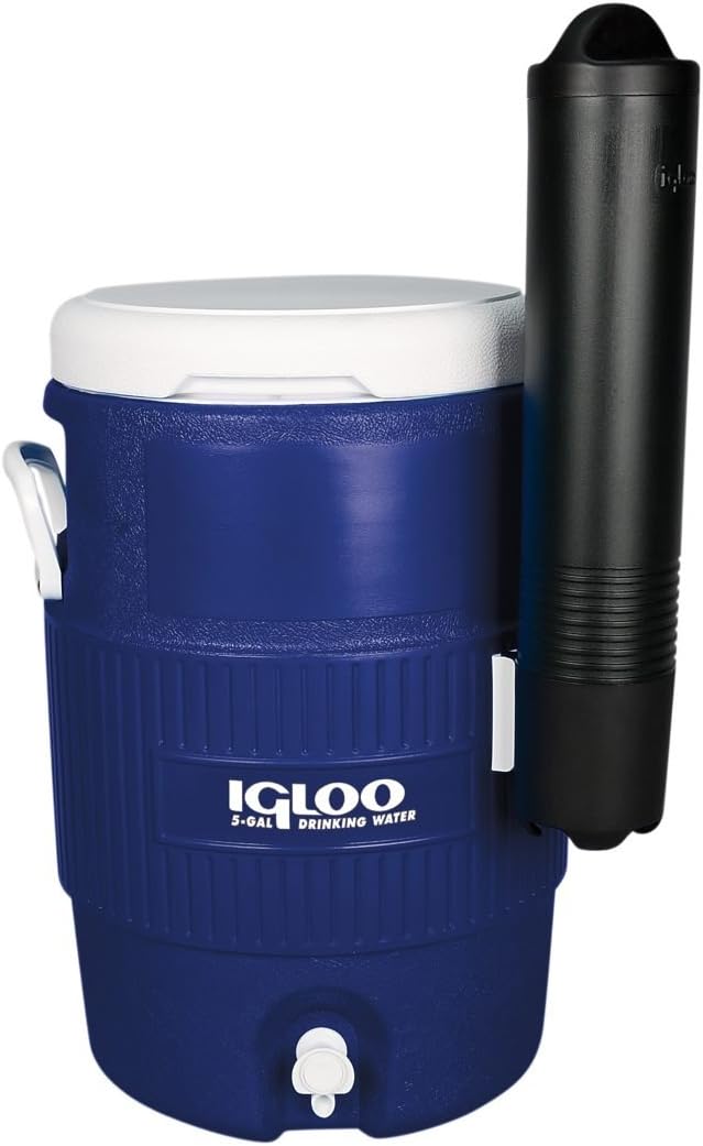 Igloo 42026 Seat Top Beverage Cooler with Cup Dispenser, 5Gallon