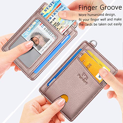 FurArt Slim Minimalist Wallet, Front Pocket Wallets, RFID Blocking, Credit Card Holder with Disassembly D-Shackle