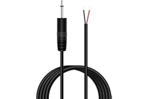 Fancasee 3.5mm 1/8" to Speaker Wire, 10FT 3.5mm TS Mono Male Plug to Bare Wire Pigtail Connector Adapter Repair 3.5mm Jack Audio Cable for Speaker, Trigger Cable