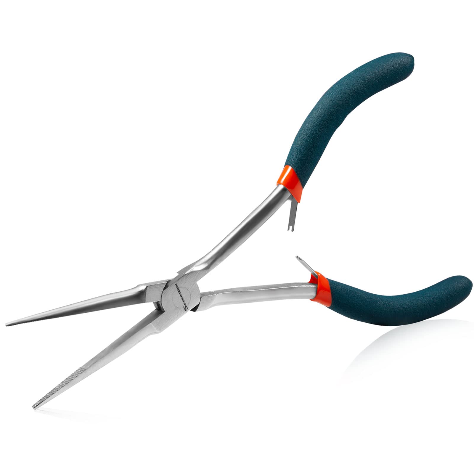 SPEEDWOX 7 Inches Long Reach Needle Nose Pliers with Teeth, Extra Long Nose Mini Precision Wire Looping Pliers for Jewelry Making, Bending Wire and Small Object Gripping — image 1