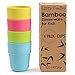Bamboo Kids Cups, 4 Pack Set, Stackable Bamboo Drinking Cups, Bamboo Kids Dinnerware Set, Bamboo Toddler Cups, Dishwasher Safe and Stackable