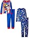 Nickelodeon Boys' Little Paw Patrol 4-Piece Cotton Pajama Set, Marshall Blue, 6